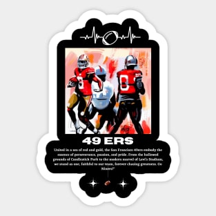 49 ers graphic design, funny 49 ers victor illustration design Sticker